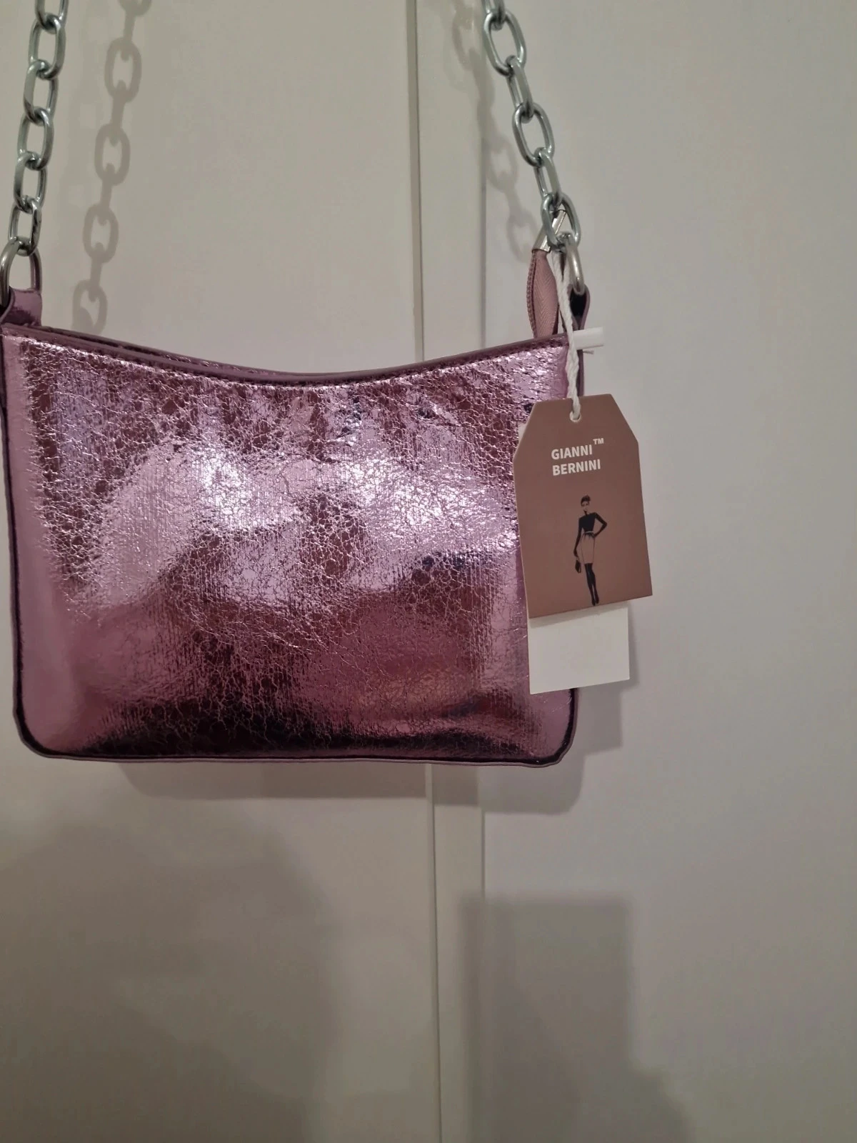 Sac bandoulière rose brillant – photo 7